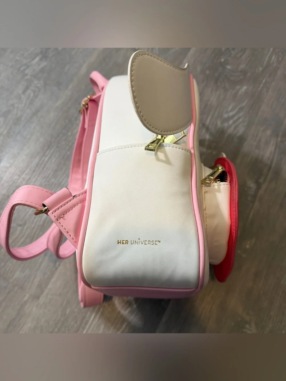 Her Universe Sanrio Cinnamoroll Strawberry Mini Backpack Kawaii Pink White